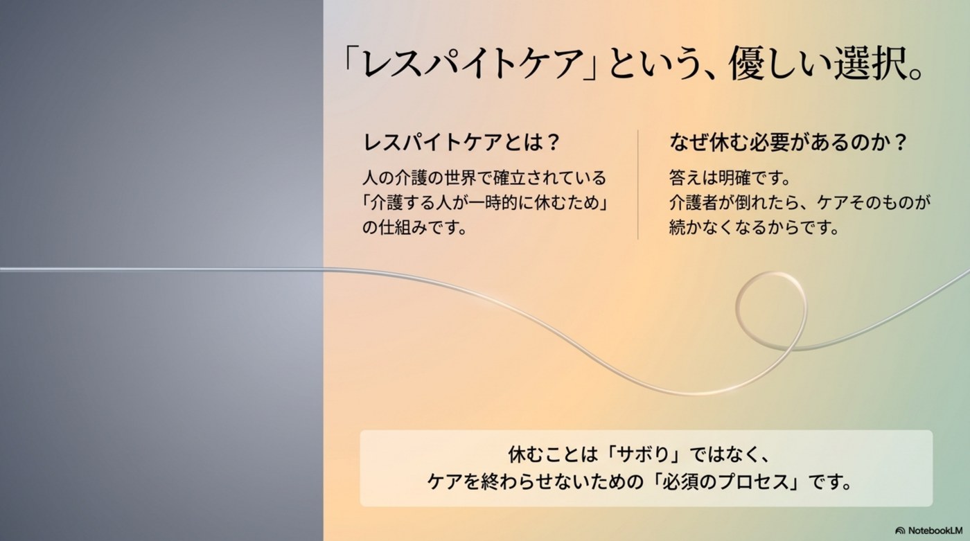 レスパイトケアとは/なぜ休む必要があるのか